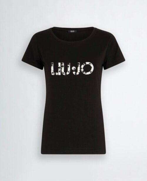 T-shirt Liujo con logo e perle - immagine 4