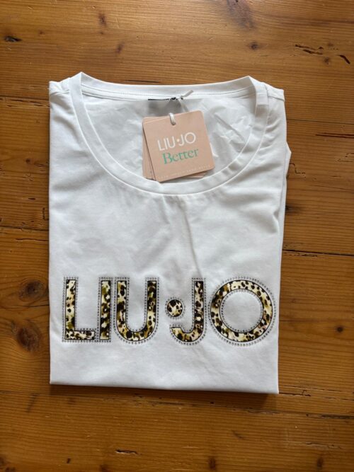 T-shirt Liu-jo con logo e strass - immagine 4