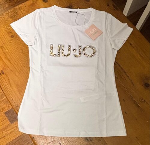 T-shirt Liu-jo con logo e strass - immagine 5