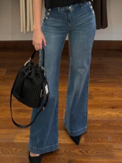 Jeans Liujo a zampa flare bottoni