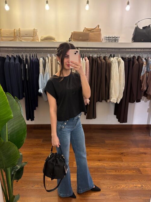 Jeans Liujo a zampa flare bottoni - immagine 2