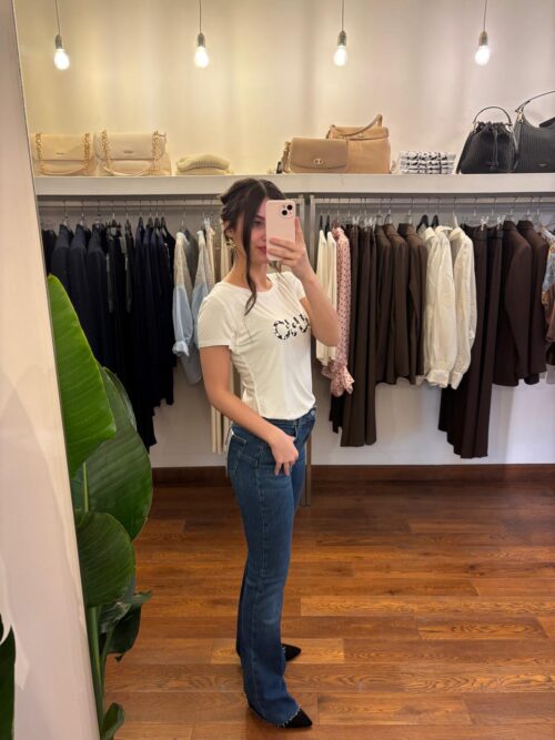 Jeans blu Liujo a zampa stretto - immagine 2