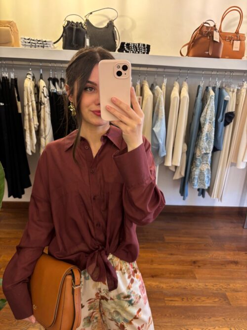 Camicia bordeaux