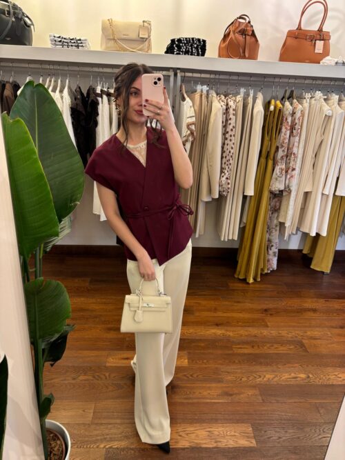 Gilet bordeaux - immagine 3