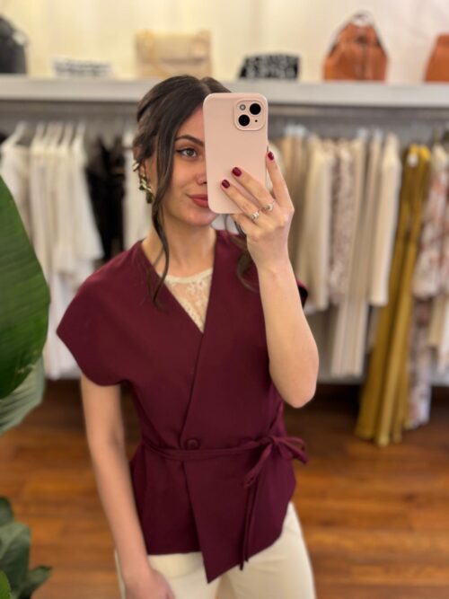 Gilet bordeaux