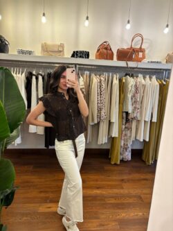 Pantalone trombetta Tensione-In latte