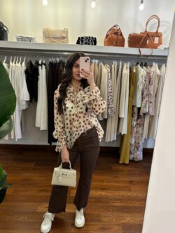 Pantalone trombetta Tensione-In cioccolato
