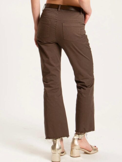 Pantalone trombetta Tensione-In cioccolato - immagine 3