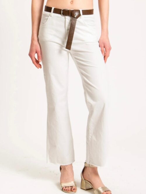 Pantalone trombetta Tensione-In latte - immagine 4