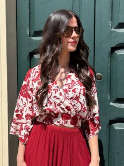 Camicia fantasia crop