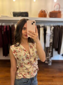 Canotta micro fantasia burro